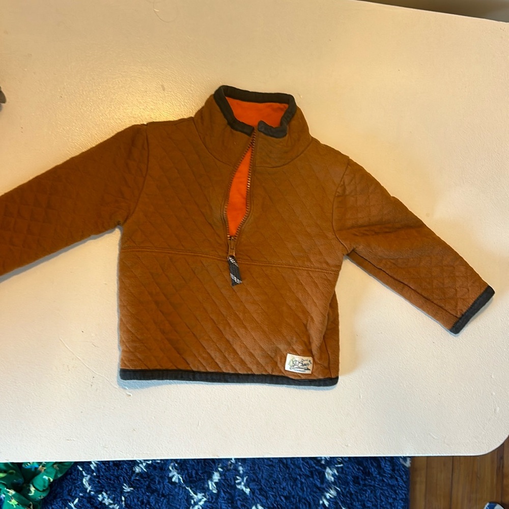 J Crew 2T reversible quarter zip sweatshirt
